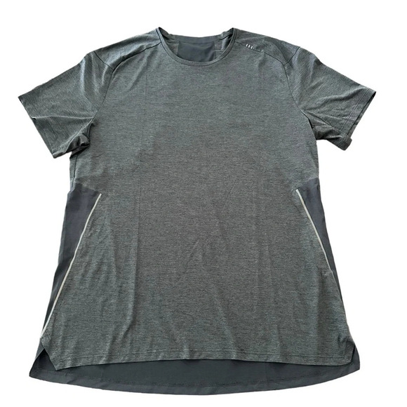 Lululemon Mens XL Gray Fast and Free Short Sleeve Shirt Reflective Running Grey - Picture 4 of 7